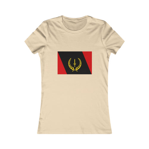Feminine Fit Tee with African American Heritage Flag
