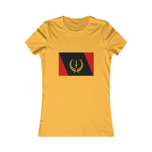 Feminine Fit Tee with African American Heritage Flag