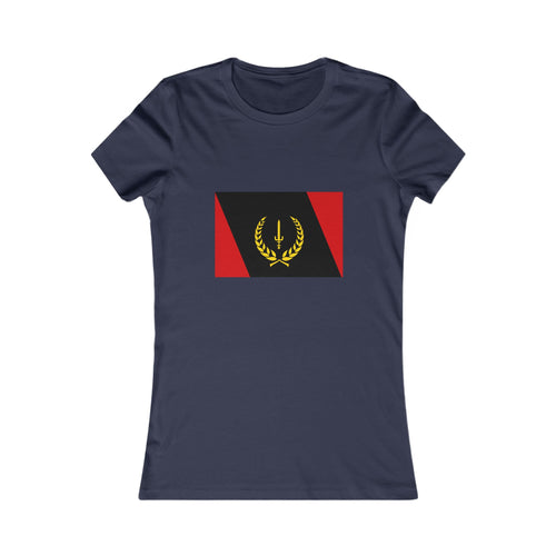 Feminine Fit Tee with African American Heritage Flag