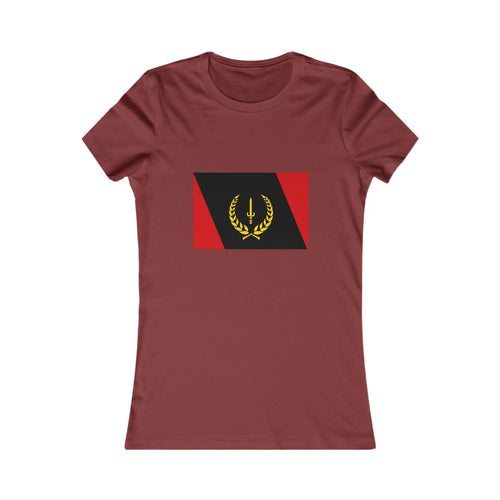 Feminine Fit Tee with African American Heritage Flag
