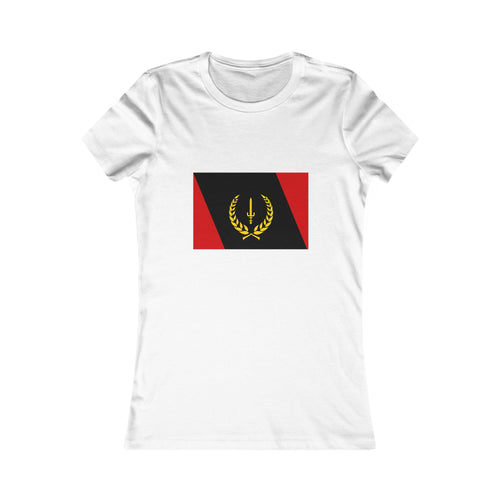 Feminine Fit Tee with African American Heritage Flag
