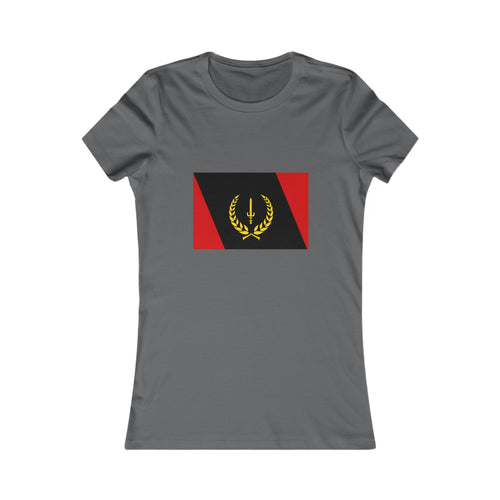 Feminine Fit Tee with African American Heritage Flag