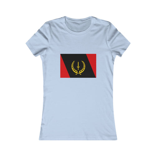Feminine Fit Tee with African American Heritage Flag
