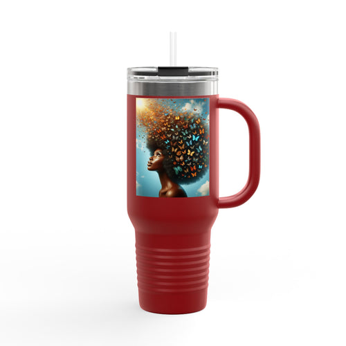 Inspirational Butterfly Insulated Travel Mug - 40oz | Eco-Friendly Drinkware