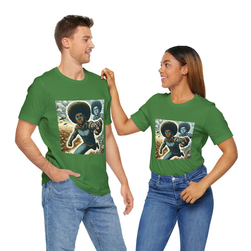 Young Black Superhero Unisex Jersey Short Sleeve Tee