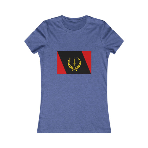 Feminine Fit Tee with African American Heritage Flag