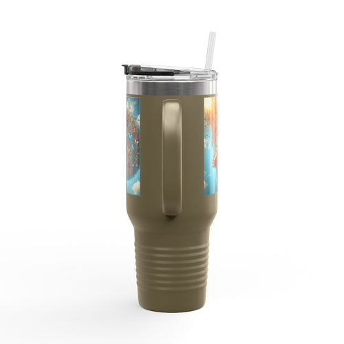 Inspirational Butterfly Insulated Travel Mug - 40oz | Eco-Friendly Drinkware