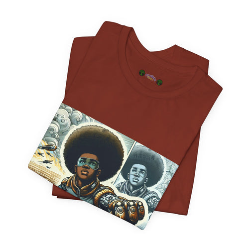 Young Black Superhero Unisex Jersey Short Sleeve Tee