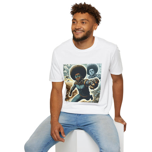Young Black Superhero Unisex Soft Style T-Shirt
