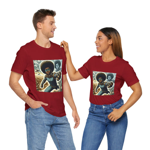 Young Black Superhero Unisex Jersey Short Sleeve Tee