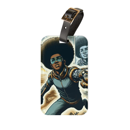Comic-Inspired Luggage Tag for Adventurers