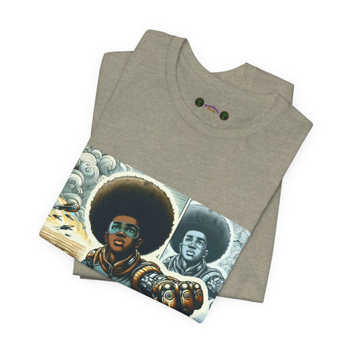 Young Black Superhero Unisex Jersey Short Sleeve Tee
