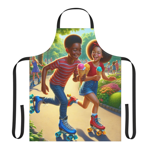 Playful Kids Apron with 5-Color Straps - Perfect for Baking and Cooking Fun!
