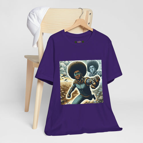 Young Black Superhero Unisex Jersey Short Sleeve Tee