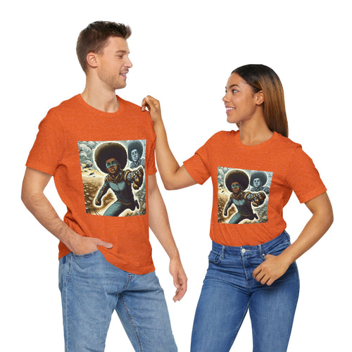 Young Black Superhero Unisex Jersey Short Sleeve Tee