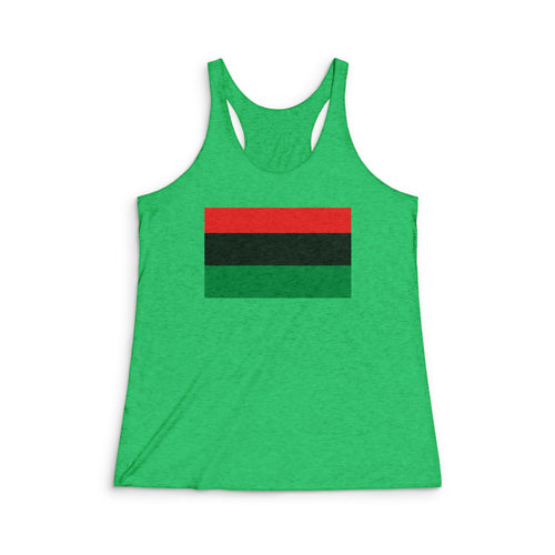 Pan African Flag Women's Tri-Blend Racerback Tank