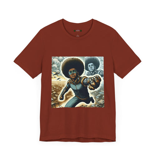 Young Black Superhero Unisex Jersey Short Sleeve Tee