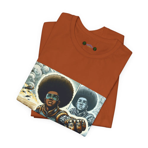 Young Black Superhero Unisex Jersey Short Sleeve Tee