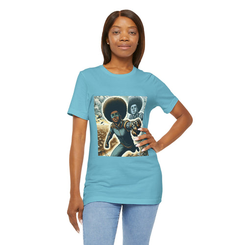 Young Black Superhero Unisex Jersey Short Sleeve Tee