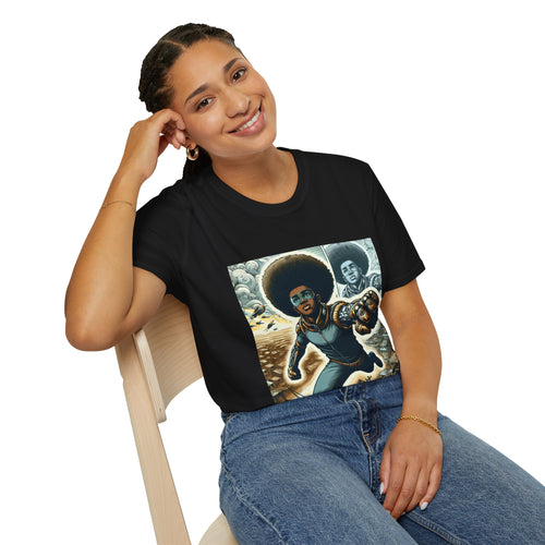 Young Black Superhero Unisex Soft Style T-Shirt