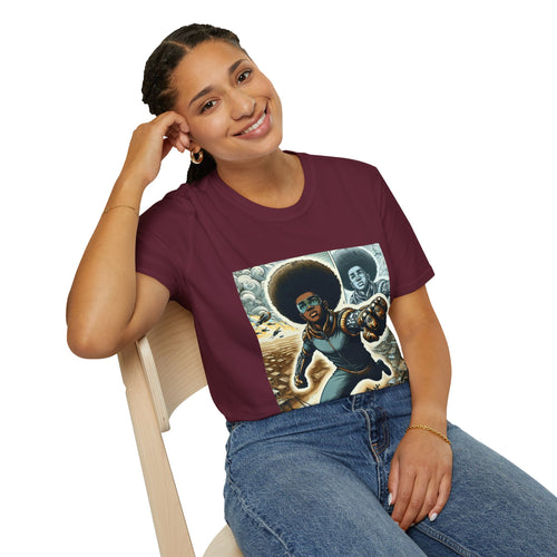 Young Black Superhero Unisex Soft Style T-Shirt