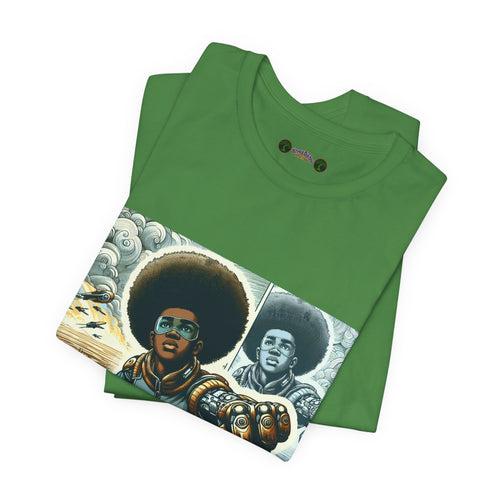 Young Black Superhero Unisex Jersey Short Sleeve Tee