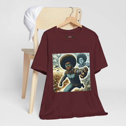 Young Black Superhero Unisex Jersey Short Sleeve Tee