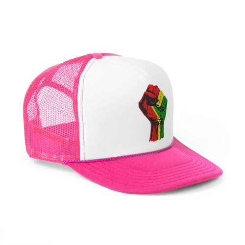 Trucker Hat with Black Power Fist