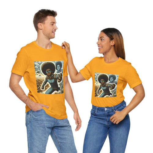 Young Black Superhero Unisex Jersey Short Sleeve Tee