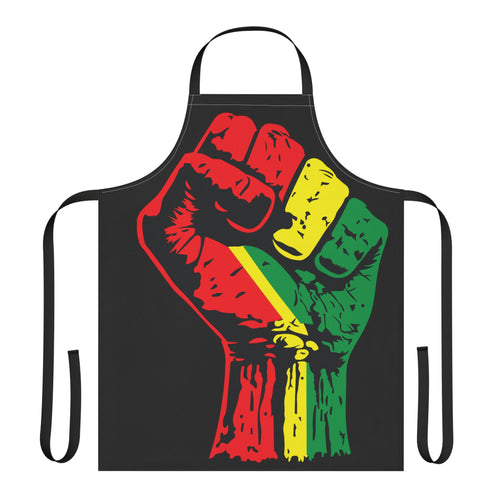 Rasta Pride Apron with 5-Color Straps - Perfect for Chefs and Grill Enthusiasts