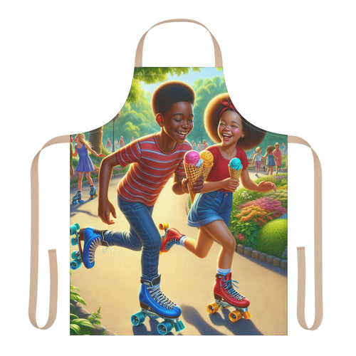 Playful Kids Apron with 5-Color Straps - Perfect for Baking and Cooking Fun!
