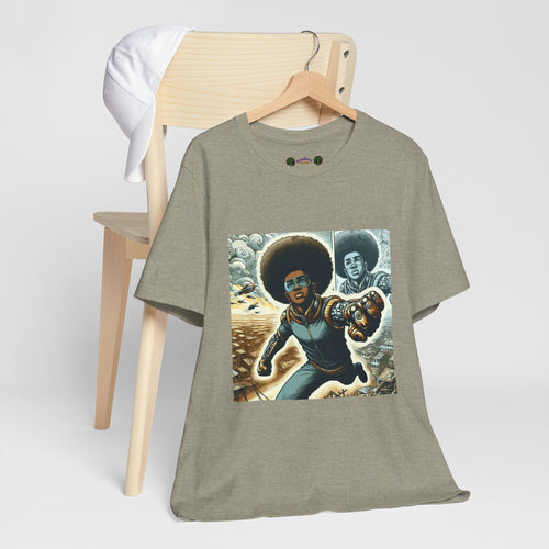 Young Black Superhero Unisex Jersey Short Sleeve Tee
