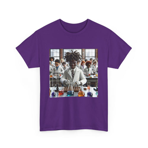 Unisex Heavy Cotton Tee with Chemistry Lab Design