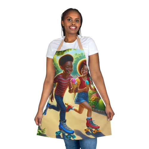 Playful Kids Apron with 5-Color Straps - Perfect for Baking and Cooking Fun!