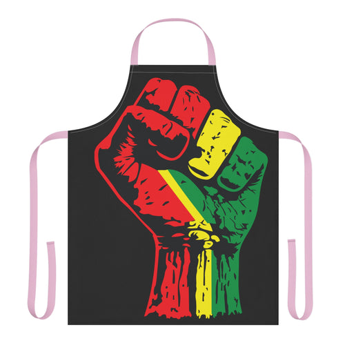 Rasta Pride Apron with 5-Color Straps - Perfect for Chefs and Grill Enthusiasts