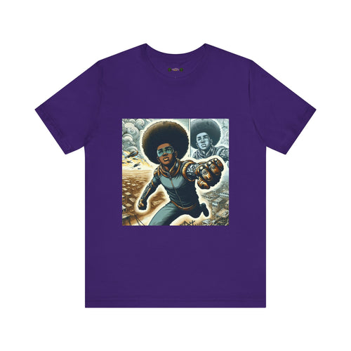 Young Black Superhero Unisex Jersey Short Sleeve Tee