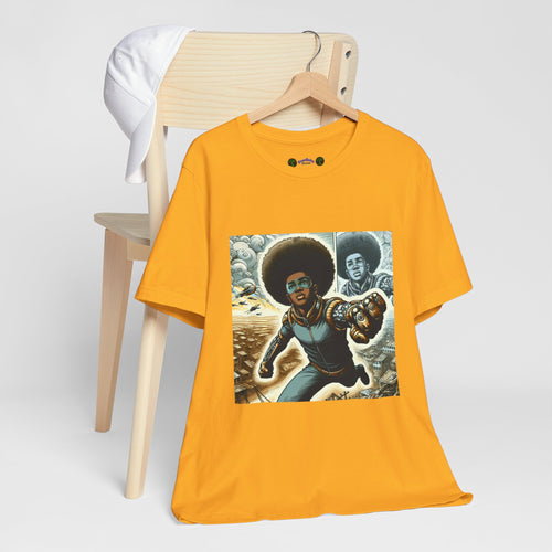 Young Black Superhero Unisex Jersey Short Sleeve Tee