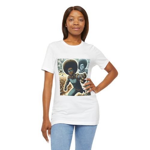 Young Black Superhero Unisex Jersey Short Sleeve Tee