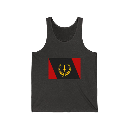 Unisex Jersey Tank Top with African American Heritage Flag