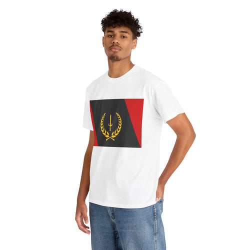 Unisex Heavy Cotton Tee with African American Heritage Flag
