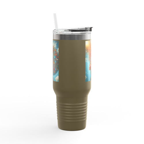 Inspirational Butterfly Insulated Travel Mug - 40oz | Eco-Friendly Drinkware