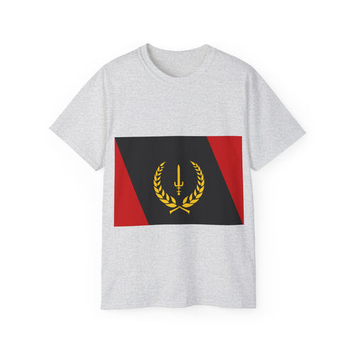 Unisex Ultra Cotton Tee with African American Flag