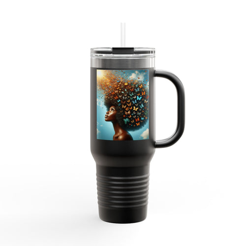 Inspirational Butterfly Insulated Travel Mug - 40oz | Eco-Friendly Drinkware