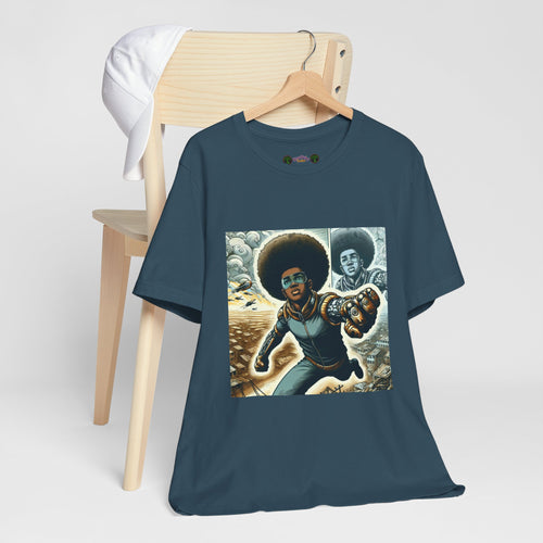 Young Black Superhero Unisex Jersey Short Sleeve Tee
