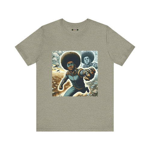 Young Black Superhero Unisex Jersey Short Sleeve Tee