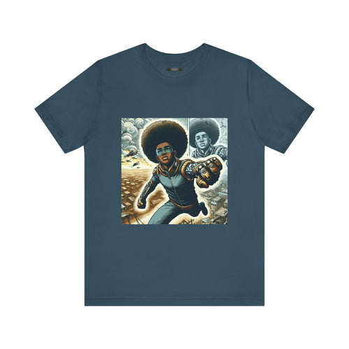Young Black Superhero Unisex Jersey Short Sleeve Tee