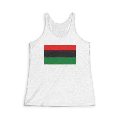 Pan African Flag Women's Tri-Blend Racerback Tank
