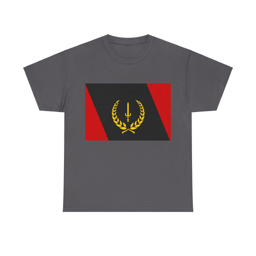 Unisex Heavy Cotton Tee with African American Heritage Flag