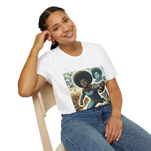 Young Black Superhero Unisex Soft Style T-Shirt