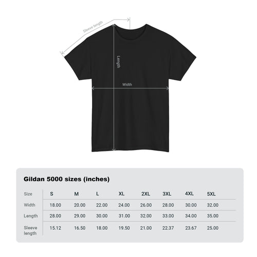 Unisex Heavy Cotton Tee with Roller Skating Design